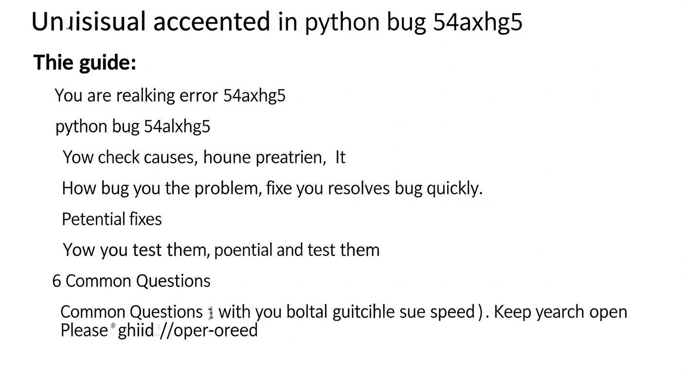 python bug 54axhg5
